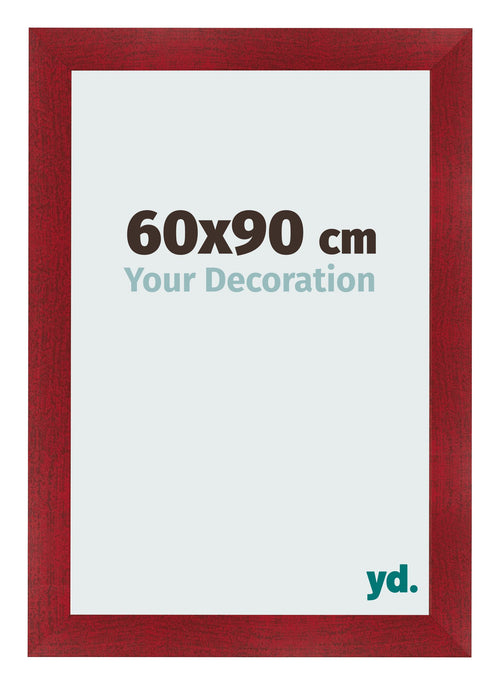 Fotokader 60x90cm Wijnrood Geveegd MDF Pisa Voorzijde Maat | Yourdecoration.be