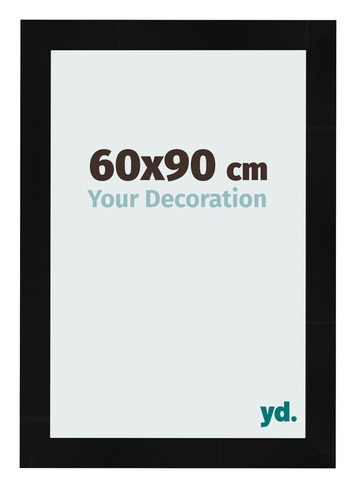 Fotokader 60x90cm Zwart Hoogglans MDF Pisa Voorzijde Maat | Yourdecoration.be