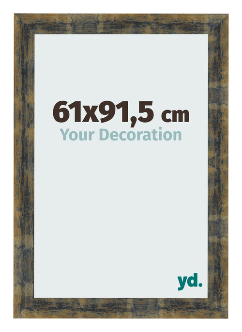 Fotokader 61x91 5cm Blauw Goud Gemeleerd MDF Pisa Voorzijde Maat | Yourdecoration.be