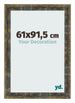 Fotokader 61x91 5cm Blauw Goud Gemeleerd MDF Pisa Voorzijde Maat | Yourdecoration.be