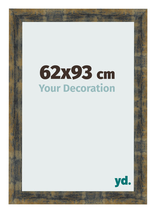 Fotokader 62x93cm Blauw Goud Gemeleerd MDF Pisa Voorzijde Maat | Yourdecoration.be