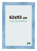 Fotokader 62x93cm Helder Blauw Geveegd MDF Pisa Voorzijde Maat | Yourdecoration.be