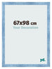 Fotokader 67x98cm Helder Blauw Geveegd MDF Pisa Voorzijde Maat | Yourdecoration.be
