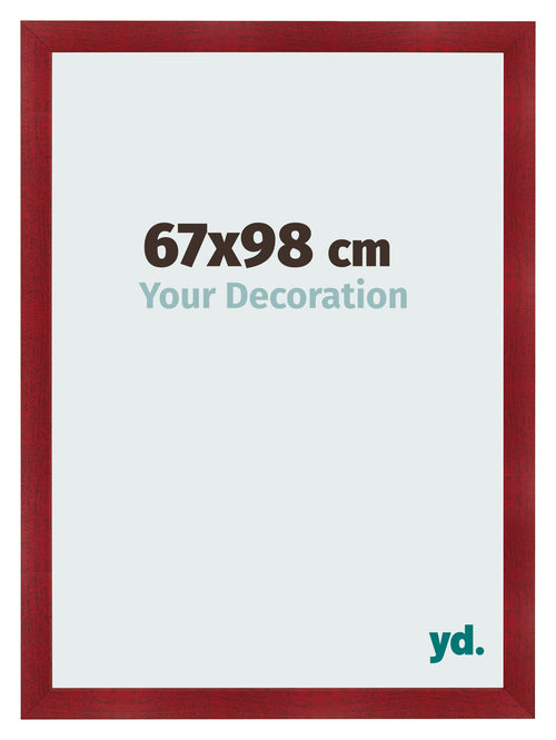 Fotokader 67x98cm Wijnrood Geveegd MDF Pisa Voorzijde Maat | Yourdecoration.be