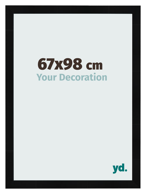 Fotokader 67x98cm Zwart Hoogglans MDF Pisa Voorzijde Maat | Yourdecoration.be