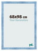 Fotokader 68x98cm Helder Blauw Geveegd MDF Pisa Voorzijde Maat | Yourdecoration.be