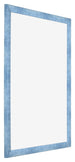 Fotokader 68x98cm Helder Blauw Geveegd MDF Pisa Voorzijde Schuin | Yourdecoration.be