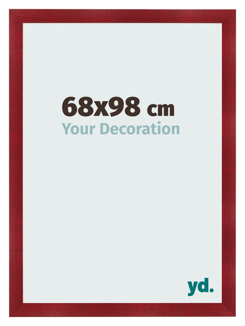Fotokader 68x98cm Wijnrood Geveegd MDF Pisa Voorzijde Maat | Yourdecoration.be