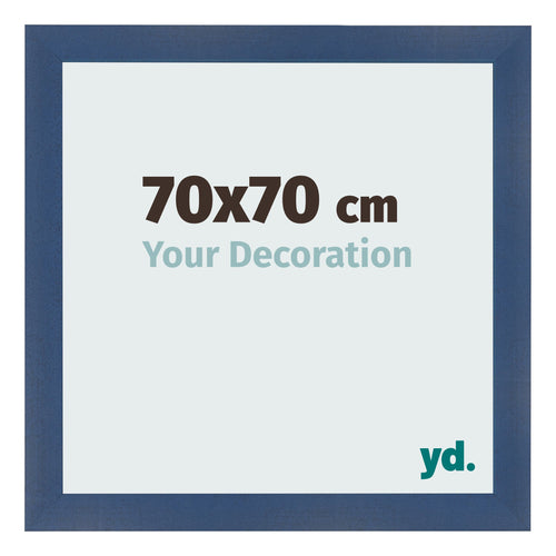 Fotokader 70x70cm Donkerblauw Geveegd MDF Pisa Voorzijde Maat | Yourdecoration.be