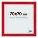Fotokader 70x70cm Rood MDF Pisa Voorzijde Maat | Yourdecoration.be
