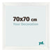 Fotokader 70x70cm Wit Geveegd MDF Pisa Voorzijde Maat | Yourdecoration.be