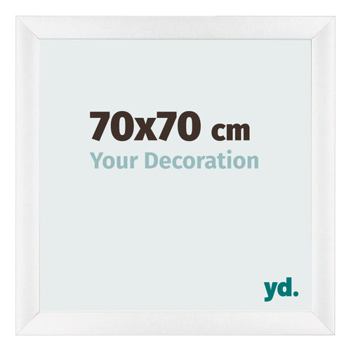 Fotokader 70x70cm Wit Hoogglans MDF Pisa Voorzijde Maat | Yourdecoration.be
