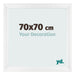 Fotokader 70x70cm Wit Hoogglans MDF Pisa Voorzijde Maat | Yourdecoration.be