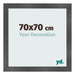Fotokader 70x70cm Zwart Mat MDF Pisa Voorzijde Maat | Yourdecoration.be