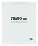 Fotokader 70x90cm Wit Hoogglans MDF Pisa Voorzijde Maat | Yourdecoration.be