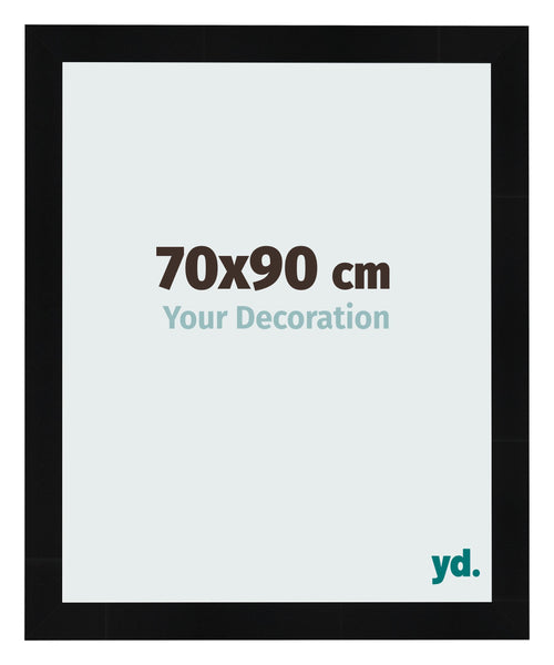 Fotokader 70x90cm Zwart Hoogglans MDF Pisa Voorzijde Maat | Yourdecoration.be