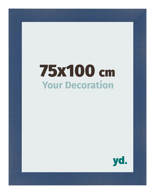 Fotokader 75x100cm Donkerblauw Geveegd MDF Pisa Voorzijde Maat | Yourdecoration.be