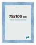 Fotokader 75x100cm Helder Blauw Geveegd MDF Pisa Voorzijde Maat | Yourdecoration.be
