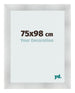 Fotokader 75x98cm Aluminium Geborsteld MDF Pisa Voorzijde Maat | Yourdecoration.be