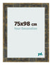 Fotokader 75x98cm Blauw Goud Gemeleerd MDF Pisa Voorzijde Maat | Yourdecoration.be