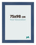 Fotokader 75x98cm Donkerblauw Geveegd MDF Pisa Voorzijde Maat | Yourdecoration.be