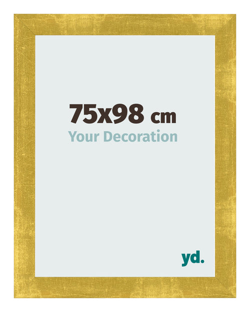 Fotokader 75x98cm Goud Vintage MDF Pisa Voorzijde Maat | Yourdecoration.be