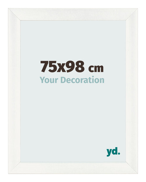 Fotokader 75x98cm Wit Geveegd MDF Pisa Voorzijde Maat | Yourdecoration.be