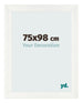 Fotokader 75x98cm Wit Geveegd MDF Pisa Voorzijde Maat | Yourdecoration.be