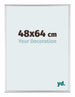 Kent Aluminium Fotokader 48x64cm Zilver Hoogglans Voorzijde Maat | Yourdecoration.be