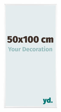 Kent Aluminium Fotokader 50x100cm Wit Hoogglans Voorzijde Maat | Yourdecoration.be