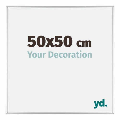 Kent Aluminium Fotokader 50x50cm Zilver Hoogglans Voorzijde Maat | Yourdecoration.be