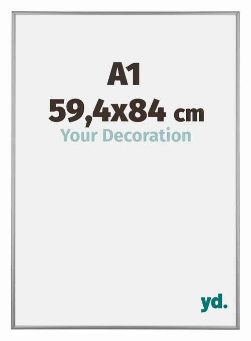 Kent Aluminium Fotokader 59 4x84cm A1 Platina Voorzijde Maat | Yourdecoration.be
