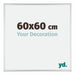 Kent Aluminium Fotokader 60x60cm Zilver Hoogglans Voorzijde Maat | Yourdecoration.be