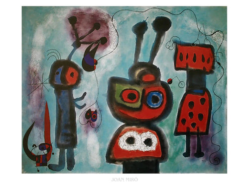 Kunstdruk Joan Miro L oiseau au regard calme 80x60cm JM 271 PGM | Yourdecoration.be