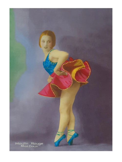Kunstdruk - Moulin Rouge Miss Dolly 30x40cm
