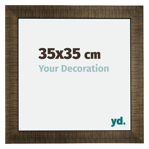 Leeds Houten Fotokader 35x35cm Champagne Geborsteld Voorzijde Maat | Yourdecoration.be