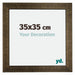 Leeds Houten Fotokader 35x35cm Champagne Geborsteld Voorzijde Maat | Yourdecoration.be