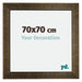 Leeds Houten Fotokader 70x70cm Champagne Geborsteld Voorzijde Maat | Yourdecoration.be