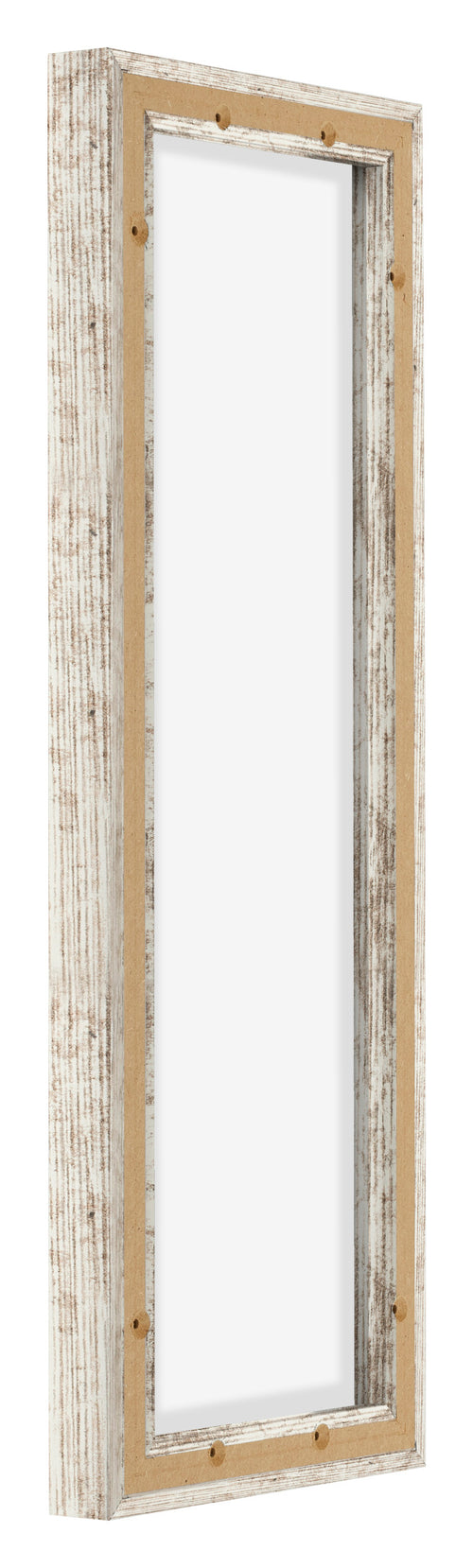 Lyon MDF Baklijst 1 3 Wit Vintage Achterzijde Schuin | Yourdecoration.be