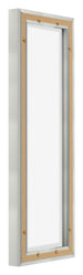 Lyon MDF Baklijst 1 3 Zilver Mat Achterzijde Schuin | Yourdecoration.be