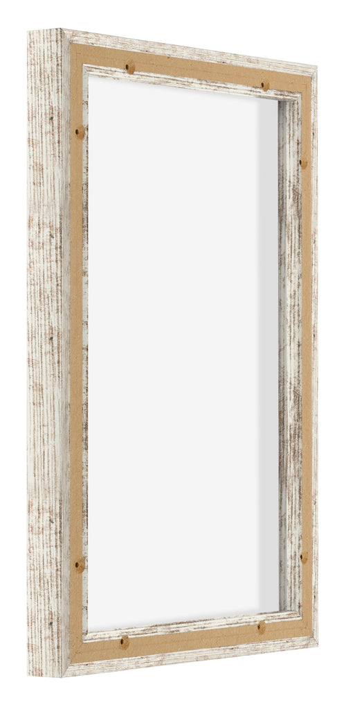 Lyon MDF Baklijst 2 3 Wit Vintage Achterzijde Schuin | Yourdecoration.be
