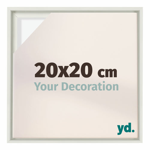 Lyon MDF Baklijst 20x20cm Wit Mat Voorzijde Maat | Yourdecoration.be