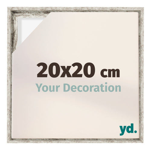 Lyon MDF Baklijst 20x20cm Wit Vintage Voorzijde Maat | Yourdecoration.be