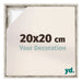 Lyon MDF Baklijst 20x20cm Wit Vintage Voorzijde Maat | Yourdecoration.be