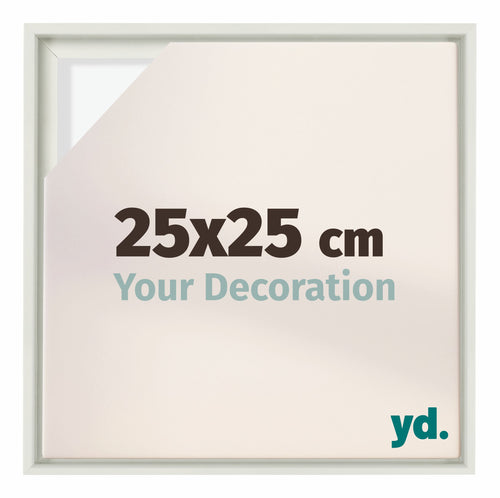 Lyon MDF Baklijst 25x25cm Wit Mat Voorzijde Maat | Yourdecoration.be