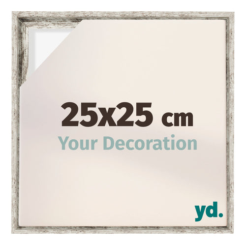 Lyon MDF Baklijst 25x25cm Wit Vintage Voorzijde Maat | Yourdecoration.be