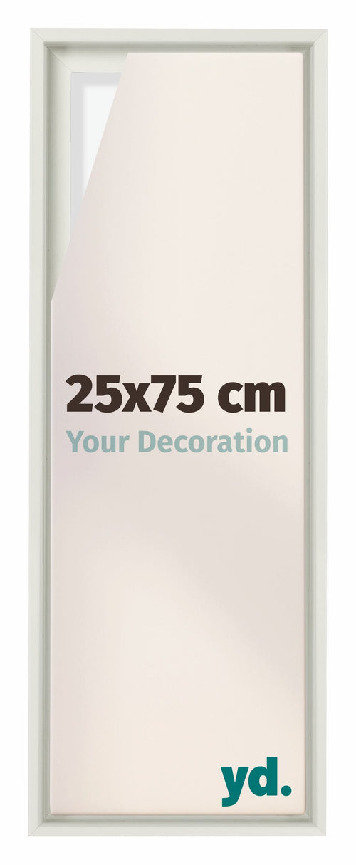 Lyon MDF Baklijst 25x75cm Wit Mat Voorzijde Maat | Yourdecoration.be