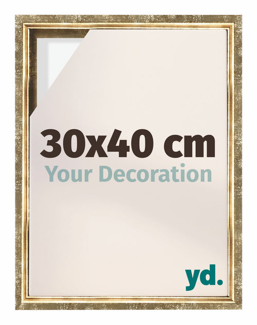 Lyon MDF Baklijst 30x40cm Goud Antiek Voorzijde Maat | Yourdecoration.be