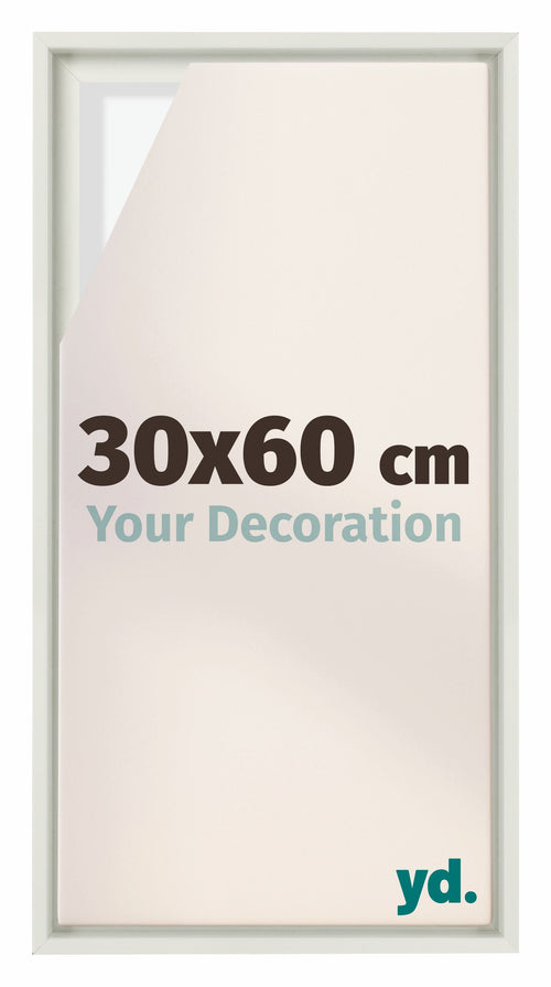 Lyon MDF Baklijst 30x60cm Wit Mat Voorzijde Maat | Yourdecoration.be