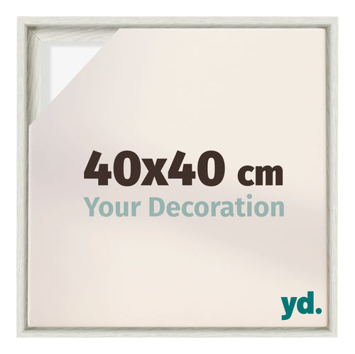 Lyon MDF Baklijst 40x40cm White Wash Voorzijde Maat | Yourdecoration.be